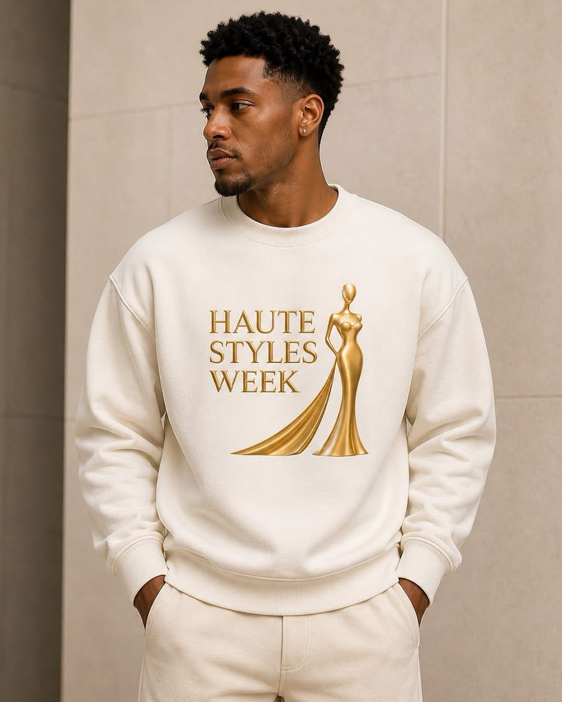 Haute Icon Men’s Ivory Signature Sweatshirt